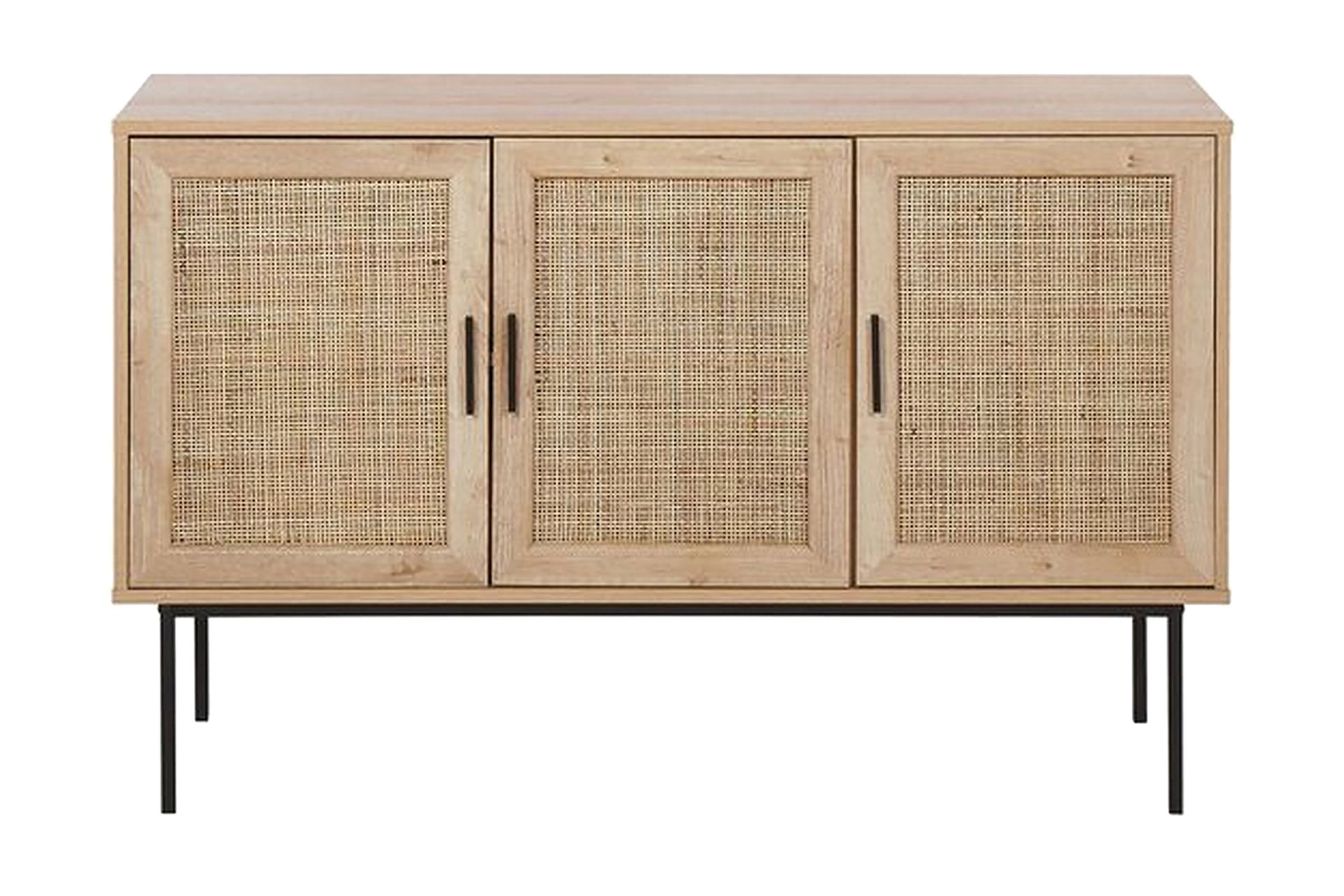 Skap 3 dører rotting lysebrun PASCO - Tre/natur - Oppbevaring - Oppbevaringsmøbler - Sideboard & skjenker