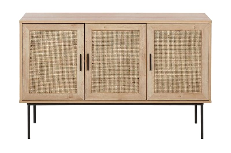 Skap 3 dører rotting lysebrun PASCO - Tre/natur - Oppbevaring - Oppbevaringsmøbler - Sideboard & skjenker