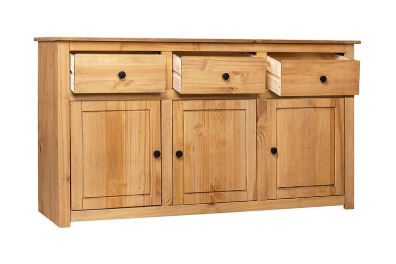 Skjenk 135x40x80 cm heltre furu Panama Range - Brun - Oppbevaring - Oppbevaringsmøbler - Sideboard & skjenker