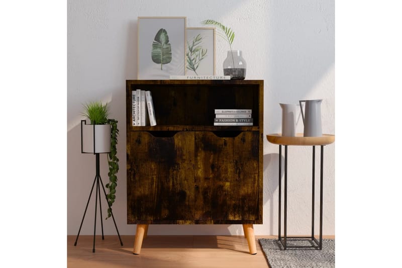 Skjenk 60x30x72 cm sponplate røkt eik - Brun - Oppbevaring - Oppbevaringsmøbler - Sideboard & skjenker
