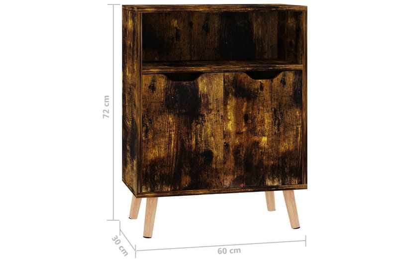 Skjenk 60x30x72 cm sponplate røkt eik - Brun - Sideboard & skjenker