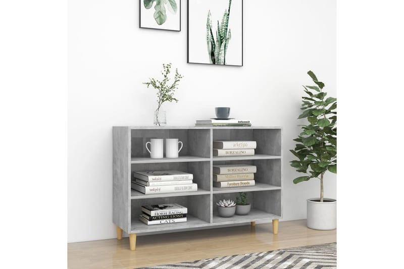 Skjenk betonggrå 103,5x35x70 cm sponplate - Grå - Oppbevaring - Oppbevaringsmøbler - Sideboard & skjenker
