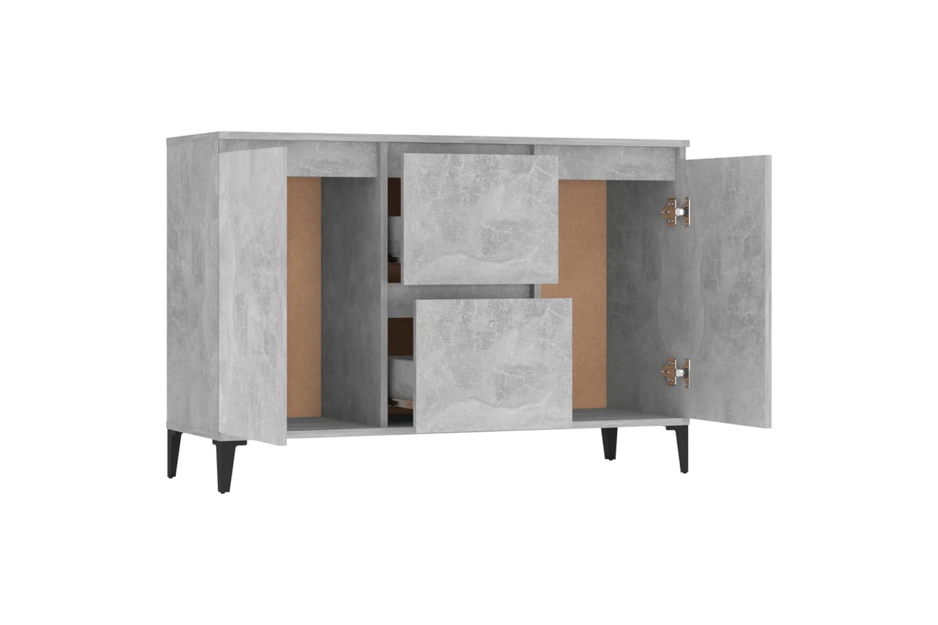 Skjenk betonggrå 104x35x70 cm sponplate - Grå - Oppbevaring - Oppbevaringsmøbler - Sideboard & skjenker