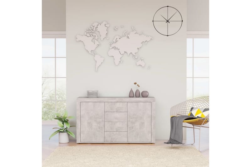 Skjenk betonggrå 120x36x69 cm sponplate - Oppbevaring - Oppbevaringsmøbler - Sideboard & skjenker