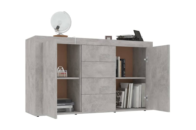 Skjenk betonggrå 120x36x69 cm sponplate - Oppbevaring - Oppbevaringsmøbler - Sideboard & skjenker