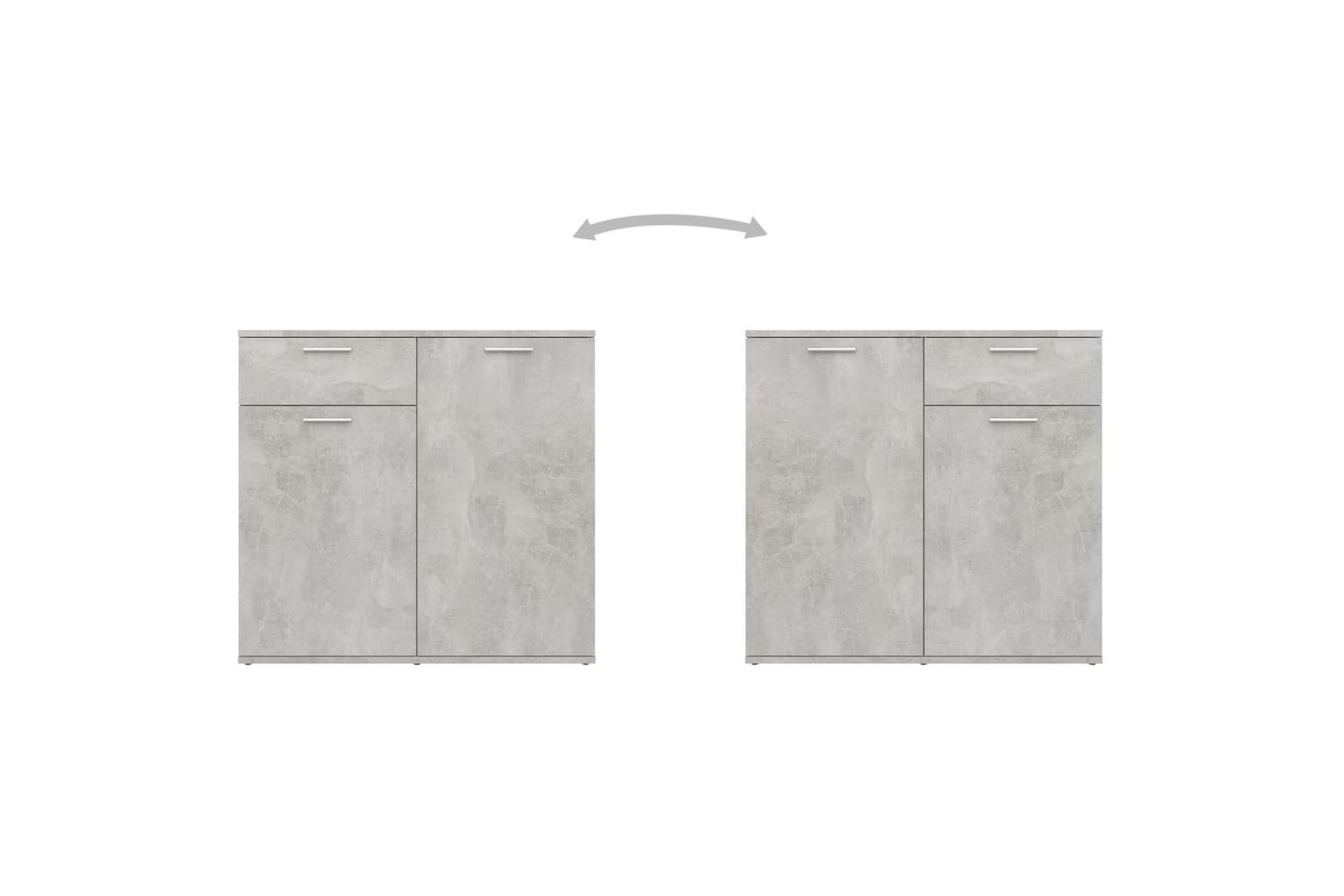 Skjenk betonggrå 160x36x75 cm sponplate - Grå - Oppbevaring - Oppbevaringsmøbler - Sideboard & skjenker