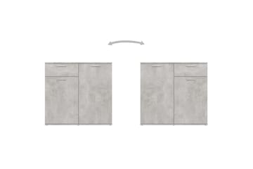 Skjenk betonggrå 160x36x75 cm sponplate - Grå - Oppbevaring - Oppbevaringsmøbler - Sideboard & skjenker