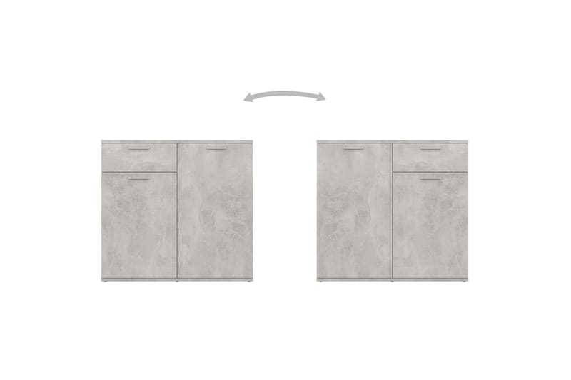 Skjenk betonggrå 160x36x75 cm sponplate - Grå - Oppbevaring - Oppbevaringsmøbler - Sideboard & skjenker