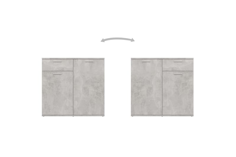 Skjenk betonggrå 160x36x75 cm sponplate - Grå - Sideboard & skjenker