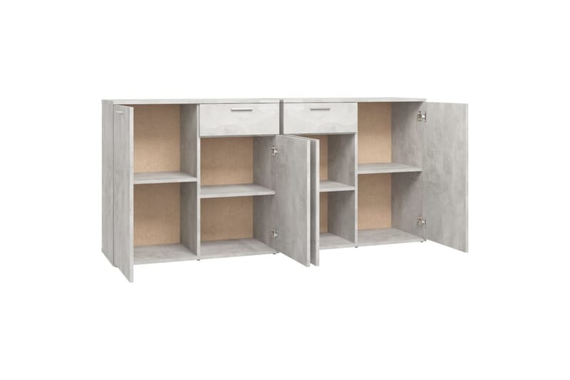 Skjenk betonggrå 160x36x75 cm sponplate - Grå - Oppbevaring - Oppbevaringsmøbler - Sideboard & skjenker
