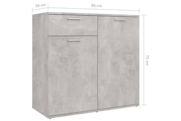 Skjenk betonggrå 160x36x75 cm sponplate - Grå - Oppbevaring - Oppbevaringsmøbler - Sideboard & skjenker