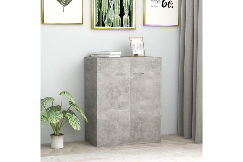 Skjenk betonggrå 60x30x75 cm sponplate - Oppbevaring - Oppbevaringsmøbler - Sideboard & skjenker