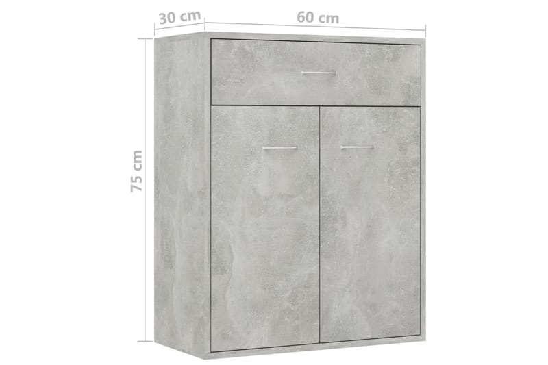 Skjenk betonggrå 60x30x75 cm sponplate - Sideboard & skjenker