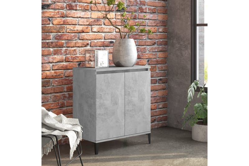 Skjenk betonggrå 60x35x70 cm sponplate - Grå - Oppbevaring - Oppbevaringsmøbler - Sideboard & skjenker