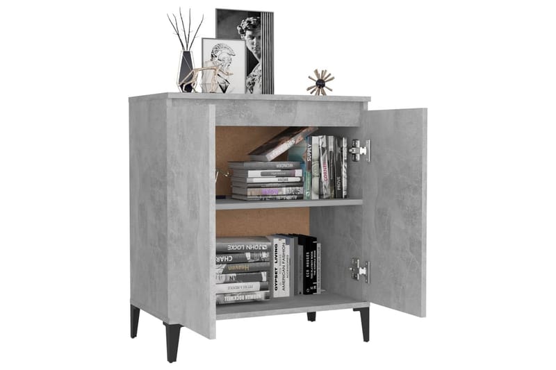 Skjenk betonggrå 60x35x70 cm sponplate - Grå - Oppbevaring - Oppbevaringsmøbler - Sideboard & skjenker