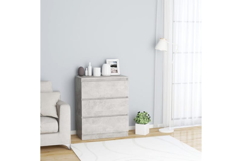 Skjenk betonggrå 60x35x76 cm sponplate - Grå - Oppbevaring - Oppbevaringsmøbler - Sideboard & skjenker