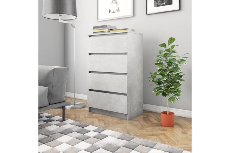 Skjenk betonggrå 60x35x98,5 cm sponplate - Oppbevaring - Oppbevaringsmøbler - Sideboard & skjenker