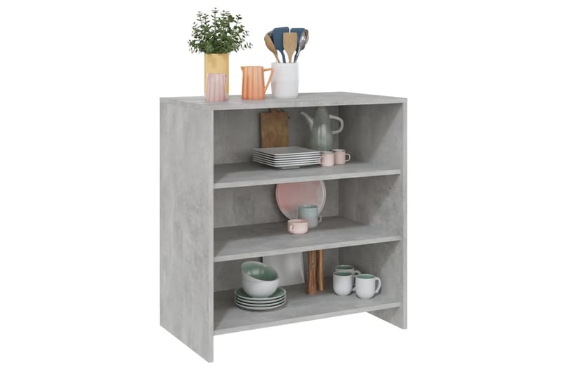 Skjenk betonggrå 70x40,5x75 cm sponplate - Grå - Oppbevaring - Oppbevaringsmøbler - Sideboard & skjenker