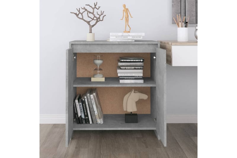 Skjenk betonggrå 70x40x73,5 cm sponplate - Grå - Oppbevaring - Oppbevaringsmøbler - Sideboard & skjenker