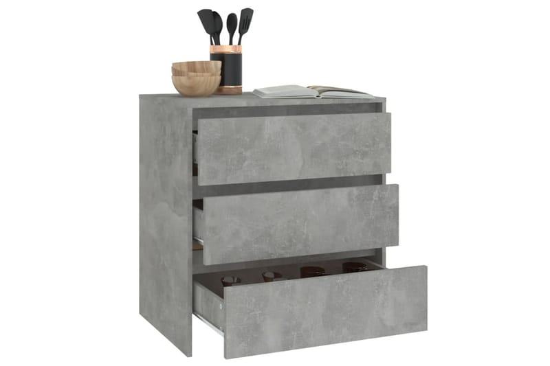 Skjenk betonggrå 70x41x75 cm sponplate - Grå - Sideboard & skjenker