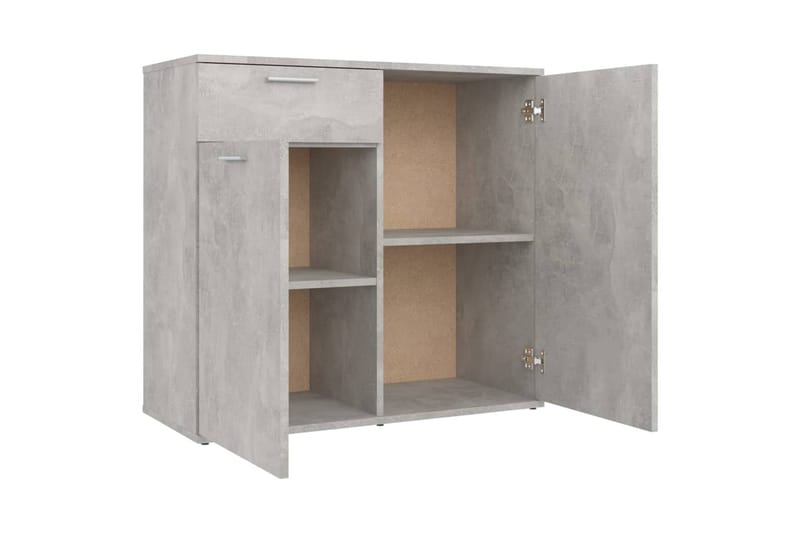 Skjenk betonggrå 80x36x75 cm sponplate - Grå - Oppbevaring - Oppbevaringsmøbler - Sideboard & skjenker