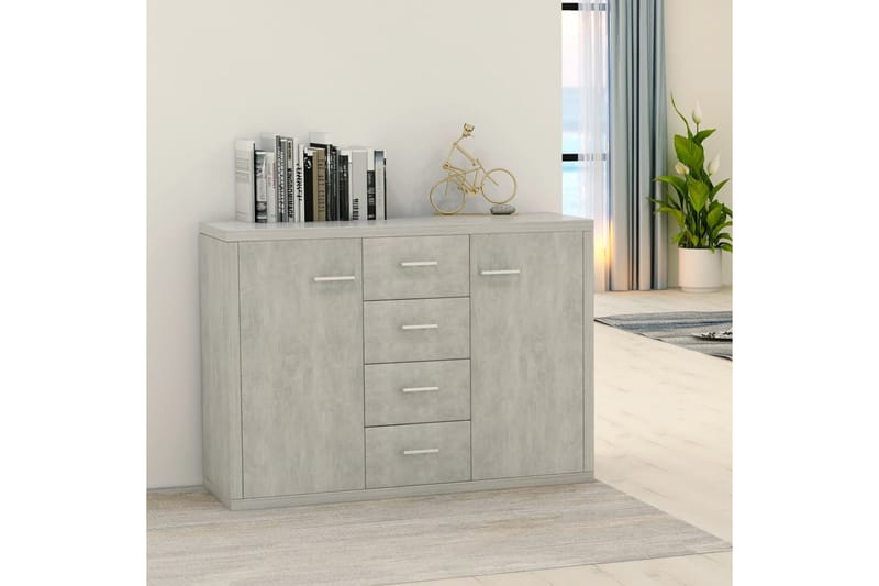 Skjenk betonggrå 88x30x65 cm sponplate - Oppbevaring - Oppbevaringsmøbler - Sideboard & skjenker