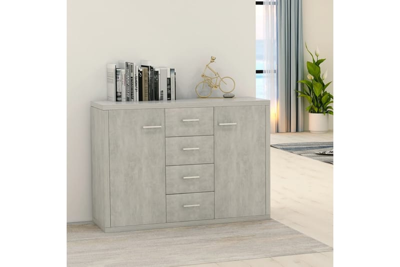 Skjenk betonggrå 88x30x65 cm sponplate - Sideboard & skjenker