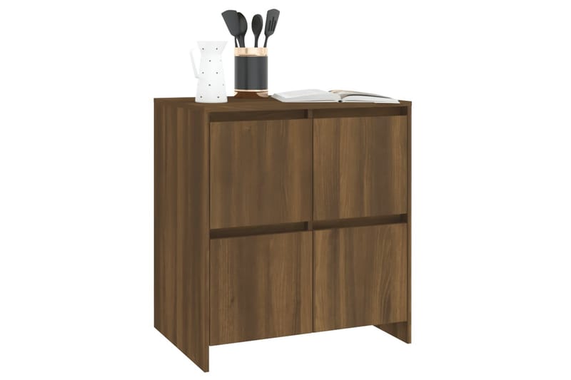 Skjenk brun eik 70x41x75 cm sponplate - Brun - Sideboard & skjenker