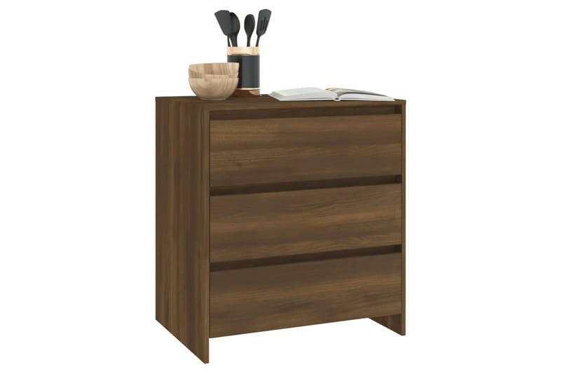 Skjenk brun eik 70x41x75 cm sponplate - Brun - Oppbevaring - Oppbevaringsmøbler - Sideboard & skjenker