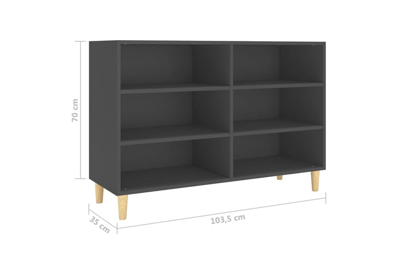 Skjenk grå 103,5x35x70 cm sponplate - Grå - Sideboard & skjenker