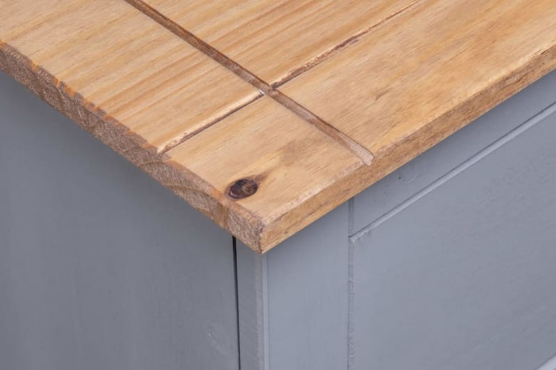 Skjenk grå 93x40x80 cm heltre furu Panama Range - Grå - Oppbevaring - Oppbevaringsmøbler - Sideboard & skjenker