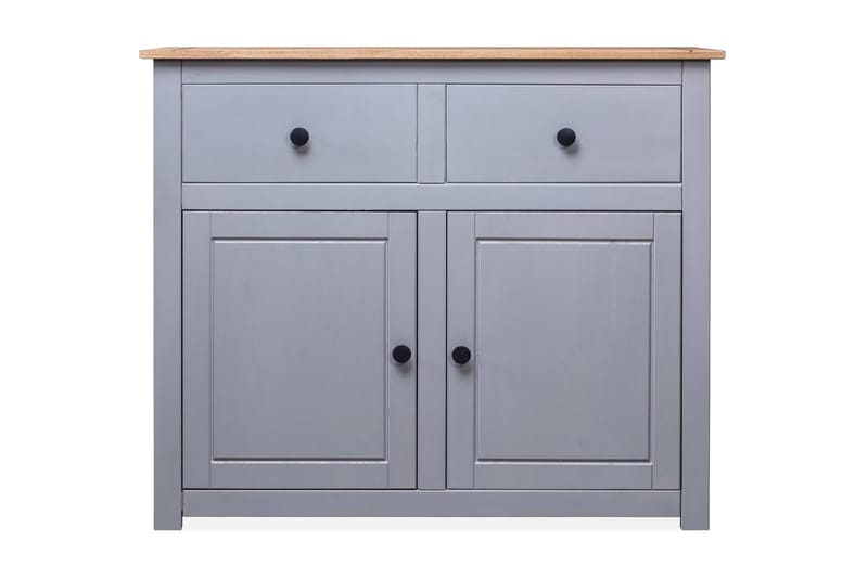Skjenk grå 93x40x80 cm heltre furu Panama Range - Grå - Oppbevaring - Oppbevaringsmøbler - Sideboard & skjenker