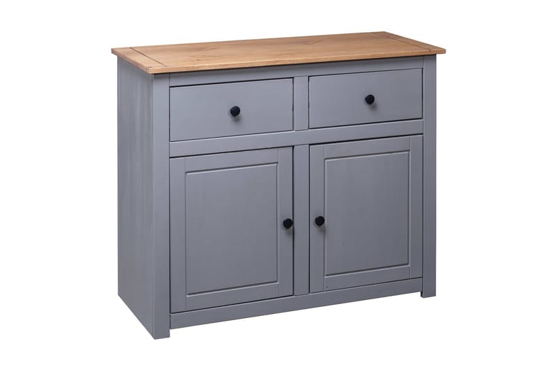 Skjenk grå 93x40x80 cm heltre furu Panama Range - Grå - Oppbevaring - Oppbevaringsmøbler - Sideboard & skjenker