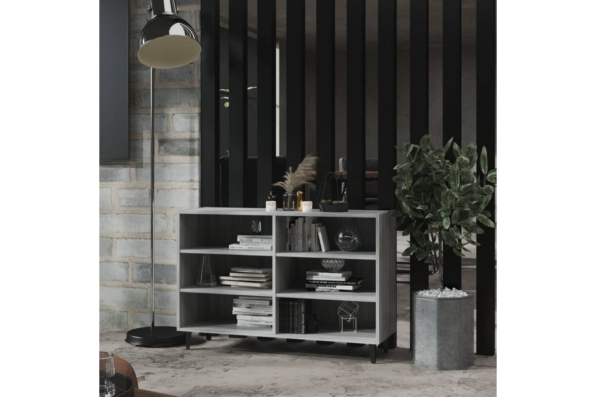 Skjenk grå sonoma eik 103,5x35x70 cm sponplate - Grå - Oppbevaring - Oppbevaringsmøbler - Sideboard & skjenker