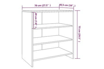 Skjenk grå sonoma eik 70x40,5x75 cm sponplate - Grå - Oppbevaring - Oppbevaringsmøbler - Sideboard & skjenker