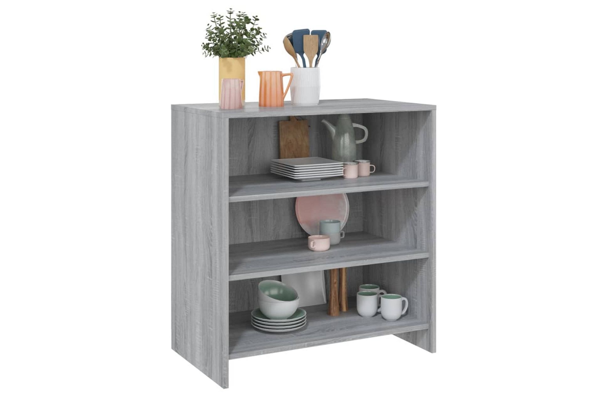 Skjenk grå sonoma eik 70x40,5x75 cm sponplate - Grå - Oppbevaring - Oppbevaringsmøbler - Sideboard & skjenker