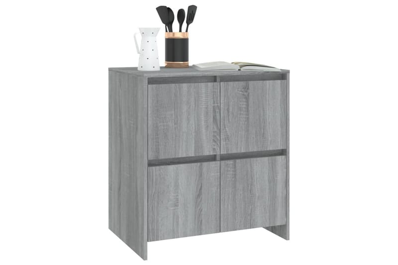 Skjenk grå sonoma eik 70x41x75 cm sponplate - Grå - Sideboard & skjenker