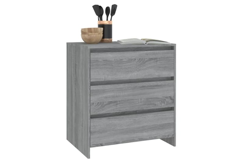 Skjenk grå sonoma eik 70x41x75 cm sponplate - Grå - Oppbevaring - Oppbevaringsmøbler - Sideboard & skjenker