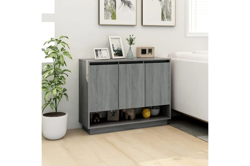 Skjenk grå sonoma eik 97x31x75 cm sponplate - Grå - Oppbevaring - Oppbevaringsmøbler - Sideboard & skjenker