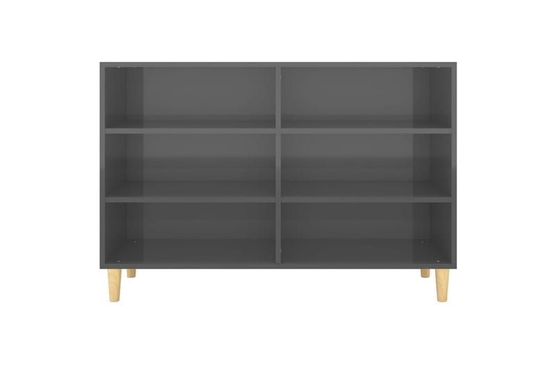 Skjenk høyglans grå 103,5x35x70 cm sponplate - Grå - Oppbevaring - Oppbevaringsmøbler - Sideboard & skjenker
