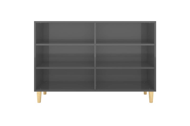 Skjenk høyglans grå 103,5x35x70 cm sponplate - Grå - Sideboard & skjenker