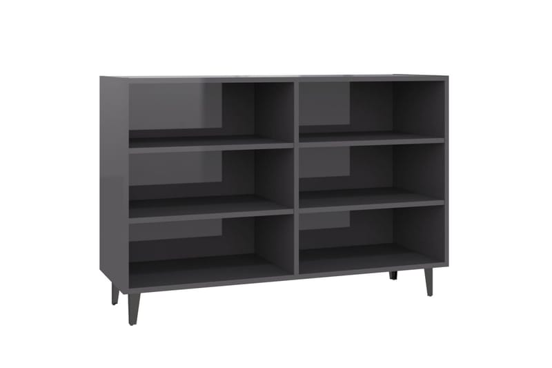 Skjenk høyglans grå 103,5x35x70 cm sponplate - Grå - Sideboard & skjenker