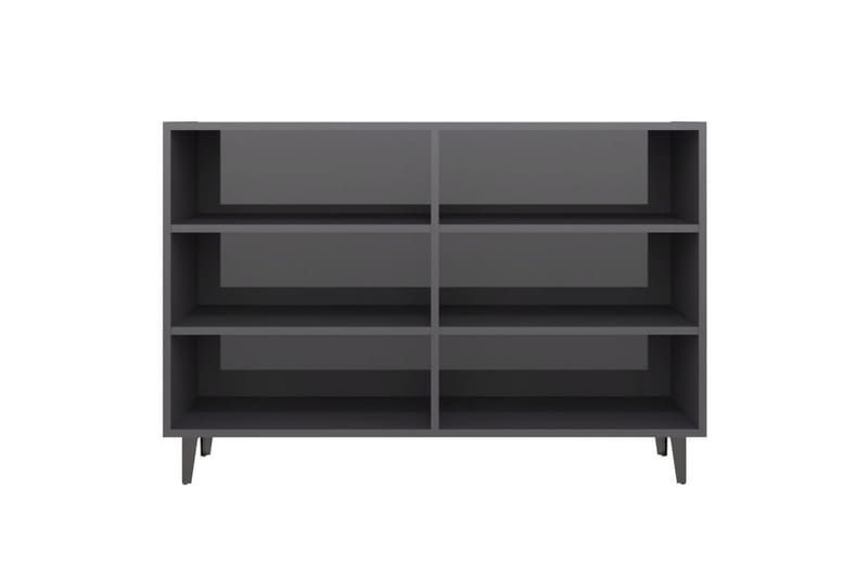 Skjenk høyglans grå 103,5x35x70 cm sponplate - Grå - Oppbevaring - Oppbevaringsmøbler - Sideboard & skjenker