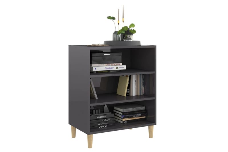 Skjenk høyglans grå 57x35x70 cm sponplate - Grå - Oppbevaring - Oppbevaringsmøbler - Sideboard & skjenker