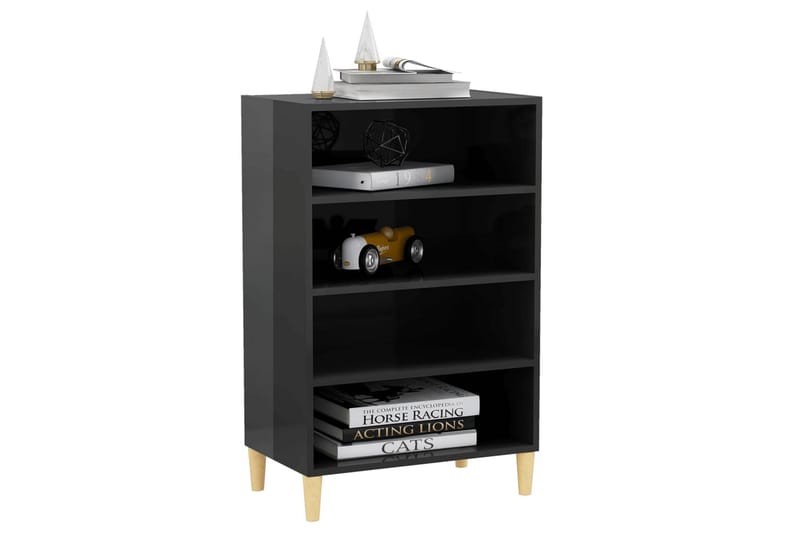 Skjenk høyglans grå 57x35x90 cm sponplate - Grå - Oppbevaring - Oppbevaringsmøbler - Sideboard & skjenker