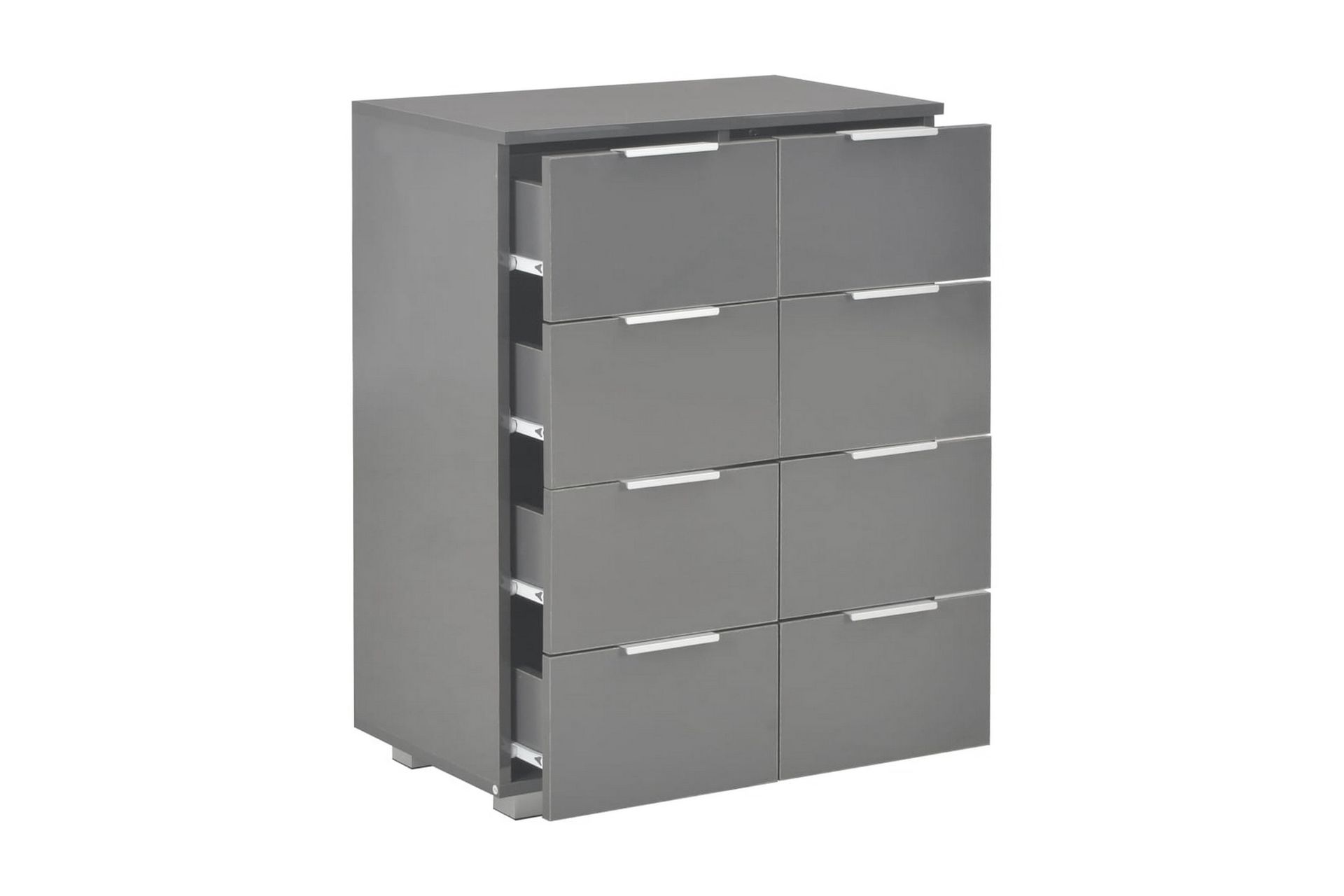 Skjenk høyglans grå 60x35x76 cm sponplate - Grå - Oppbevaring - Oppbevaringsmøbler - Sideboard & skjenker