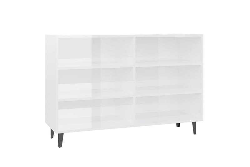 Skjenk høyglans hvit 103,5x35x70 cm sponplate - Hvit - Oppbevaring - Oppbevaringsmøbler - Sideboard & skjenker