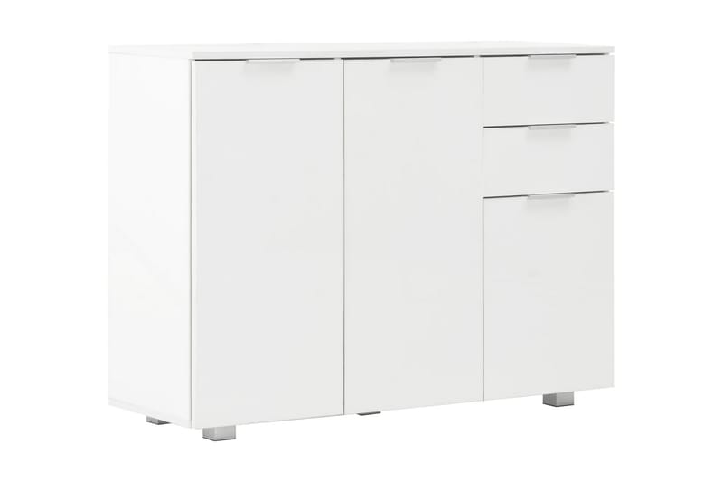 Skjenk høyglans hvit 107x35x76 cm - Hvit - Sideboard & skjenker