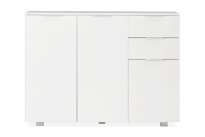 Skjenk høyglans hvit 107x35x76 cm - Hvit - Sideboard & skjenker