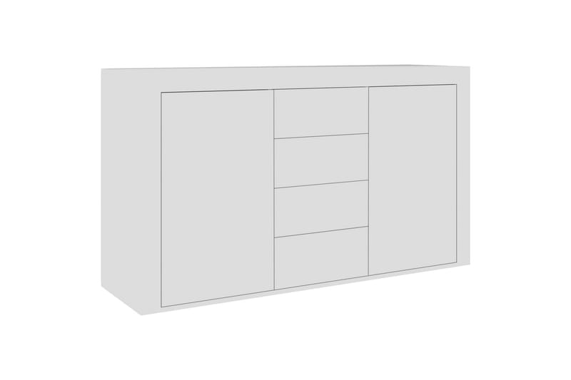 Skjenk høyglans hvit 120x36x69 cm sponplate - Oppbevaring - Oppbevaringsmøbler - Sideboard & skjenker